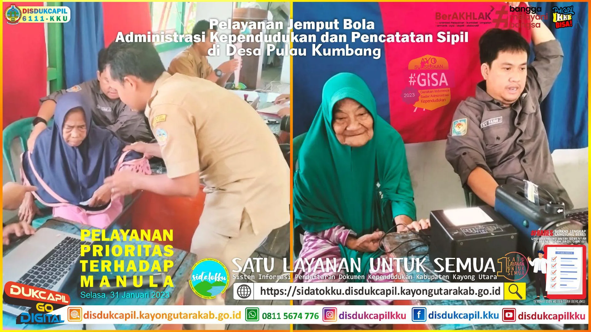 Pelayanan Jemput Bola Adminduk Desa Pulau Kumbang