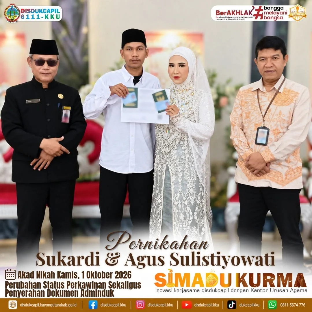 SIMADU KURMA Dukung Tertib Adminduk Pasangan Sukardi dan Agus Sulistiyowati