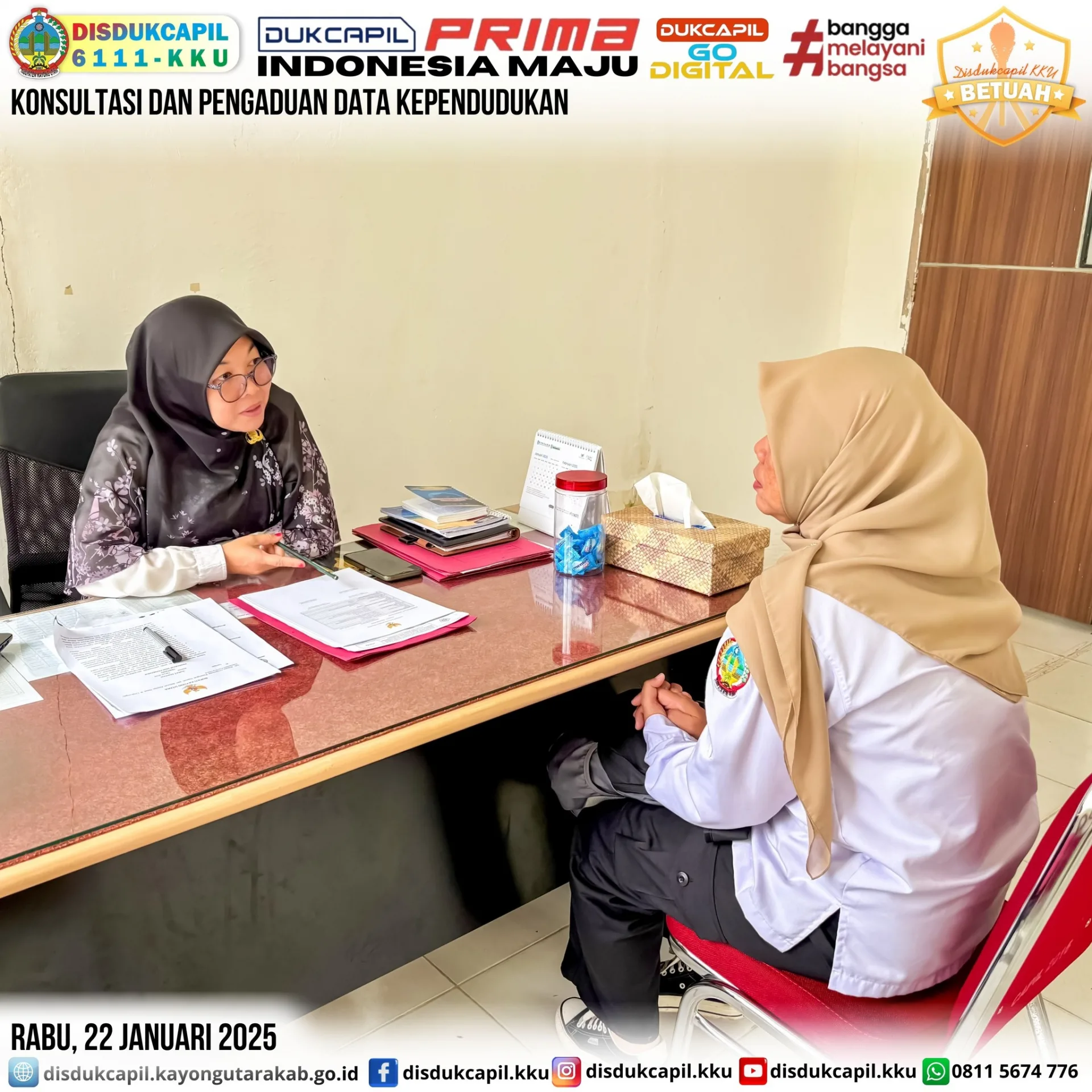 Konsultasi dan Pengaduan Permasalahan Pindah Datang Data Kependudukan edisi 22 Januari 2025