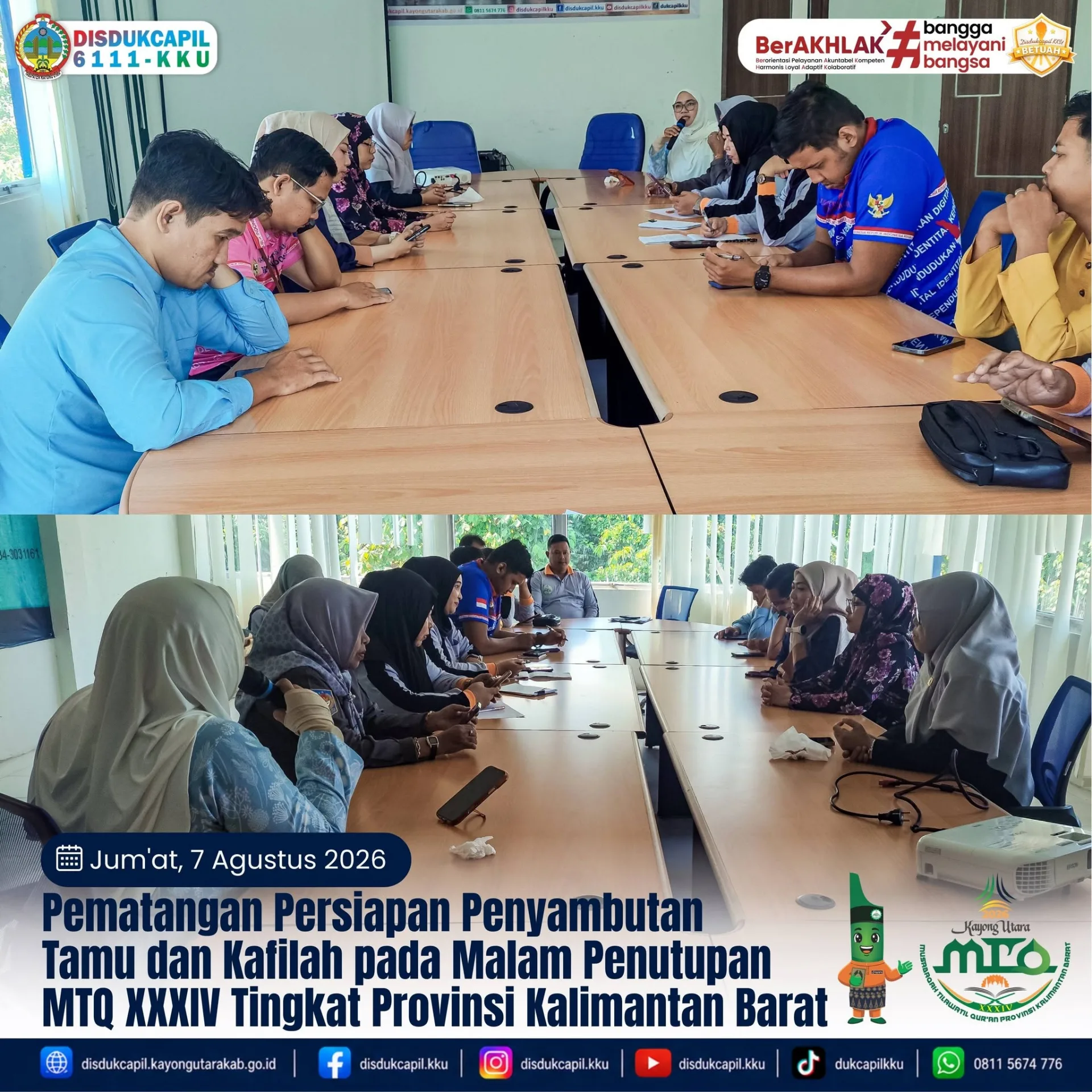 Disdukcapil Kayong Utara Matangkan Persiapan Penyambutan Tamu dan Kafilah pada Penutupan MTQ XXXIV Kalbar