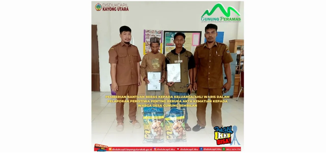 Inovasi GUNUNG PERAMAS "Gerakan Mendukung Pelaporan Kematian Masyarakat" (Pemberian Bantuan Beras kepada Keluarga / Ahli Waris)