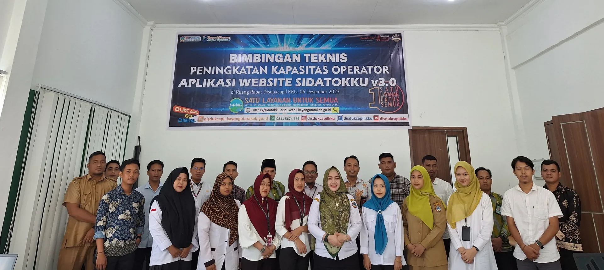 Dinas Dukcapil KKU adakan Bimbingan Teknis SIDATOKKU versi 3.0 untuk Peningkatan Kapasitas Operator SIDATOKKU