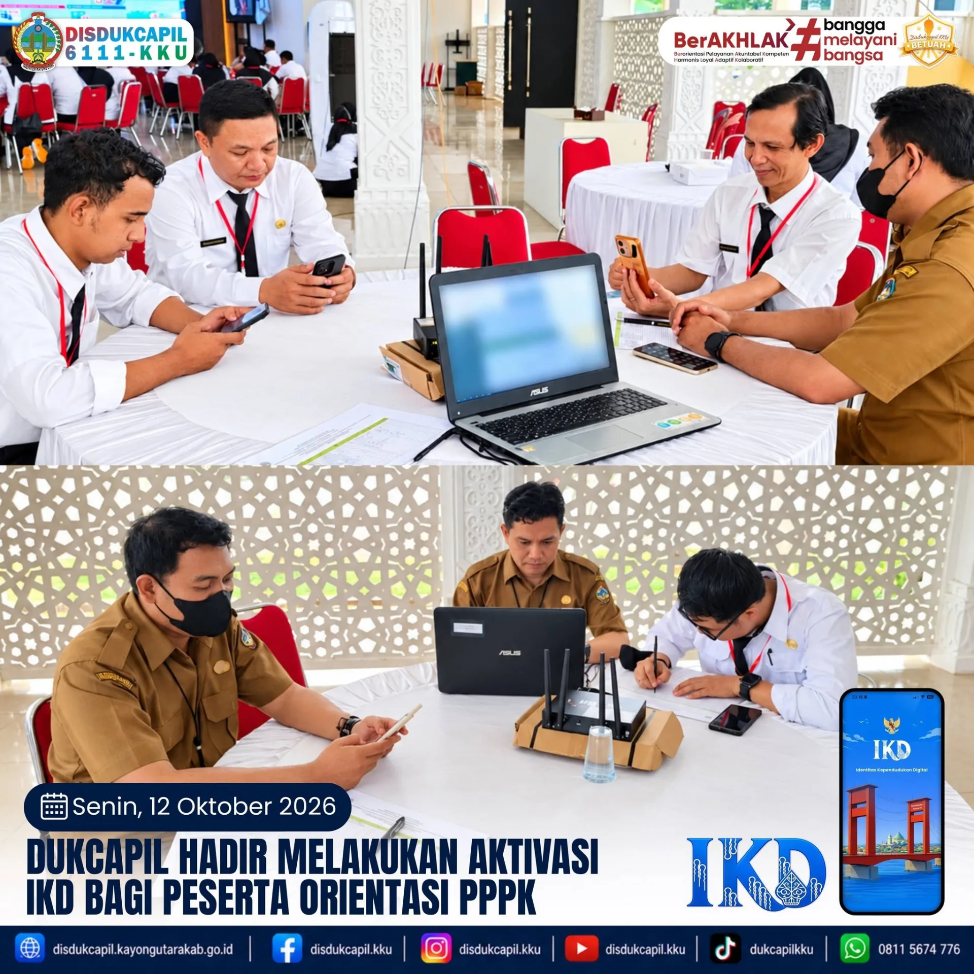Peserta Orientasi PPPK Kayong Utara Pindahkan KTP ke Layar Ponsel