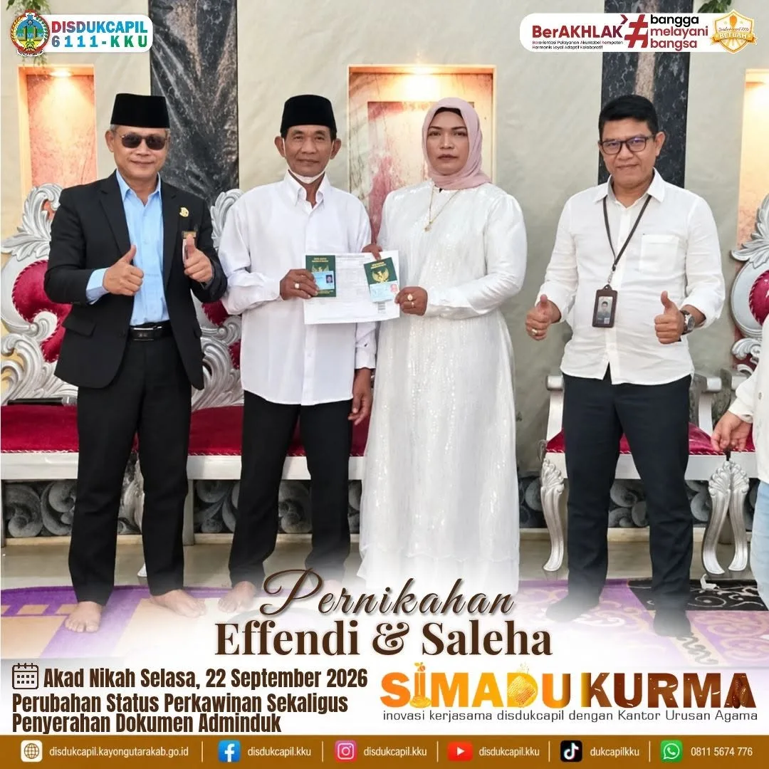 SIMADU KURMA Dukung Percepatan Pemutakhiran Adminduk Pasangan Effendi dan Saleha