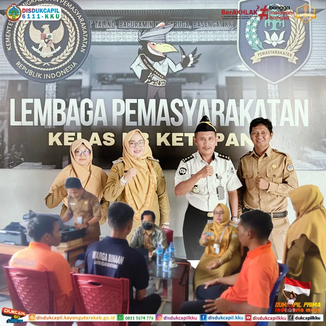 Menjawab Arahan Nasional: Disdukcapil Kayong Utara Sukses Gelar Perekaman KTP Elektronik dan Pemadanan NIK bagi 98 Warga Binaan Asal Kayong Utara di Lapas Kelas IIB Ketapang