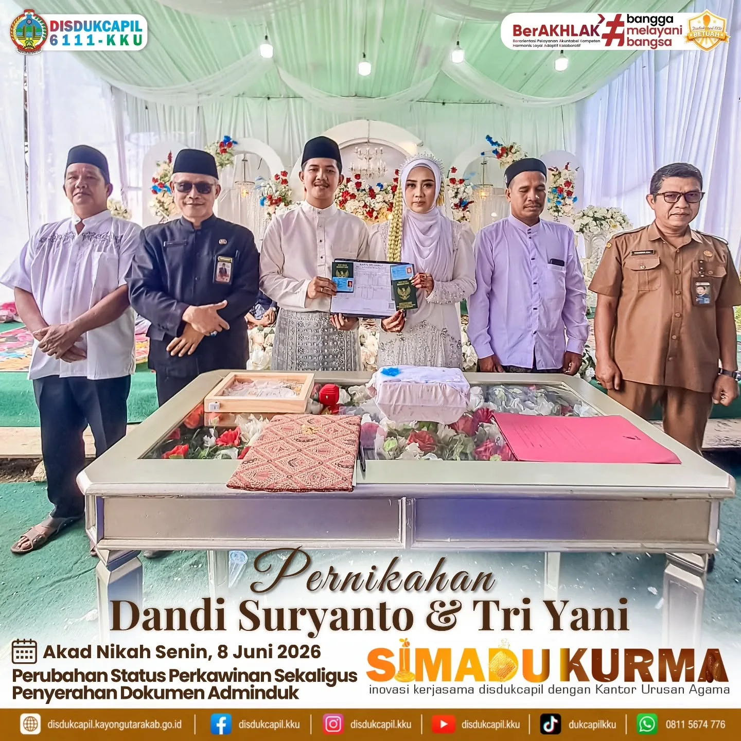 SIMADU KURMA: Inovasi Manis Disdukcapil Kayong Utara yang Pastikan Adminduk Dandi Suryanto & Tri Yani Beres di Hari yang Sama