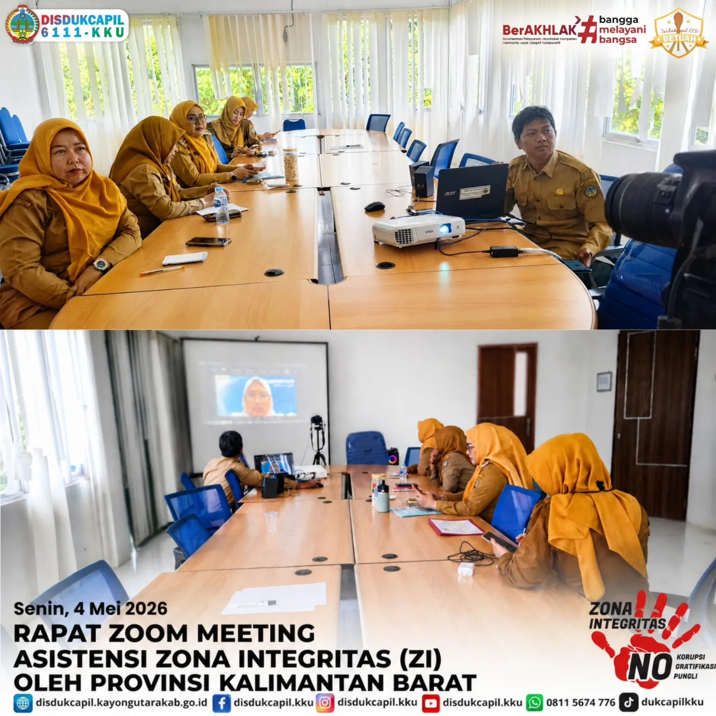 Bukan Sekadar Penilaian — Disdukcapil Kayong Utara Jalani Asistensi Zona Integritas Kemenpan RB sebagai Bukti Nyata Komitmen Birokrasi Bersih untuk Masyarakat