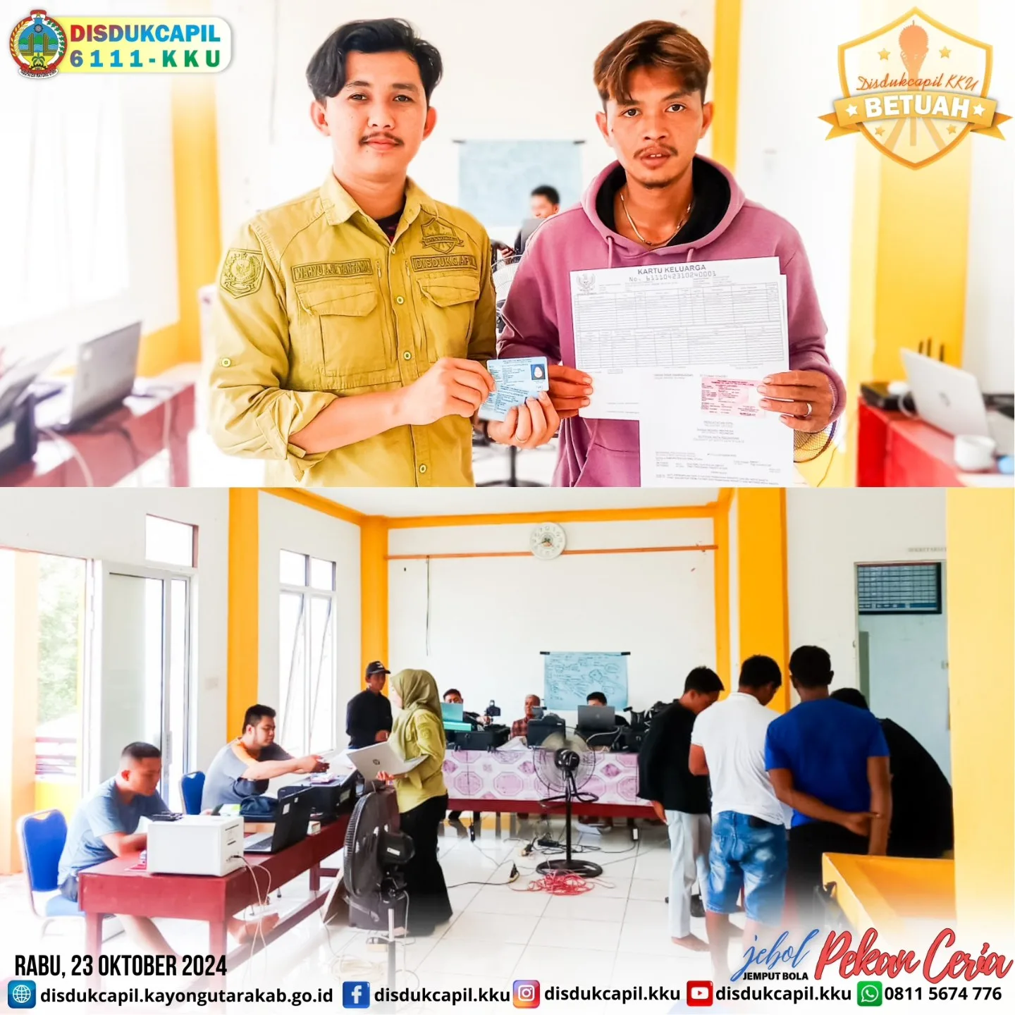Kegiatan JEBOL (Jemput Bola) Dinas Dukcapil Kayong Utara di Desa Dusun Besar dan Sekitarnya