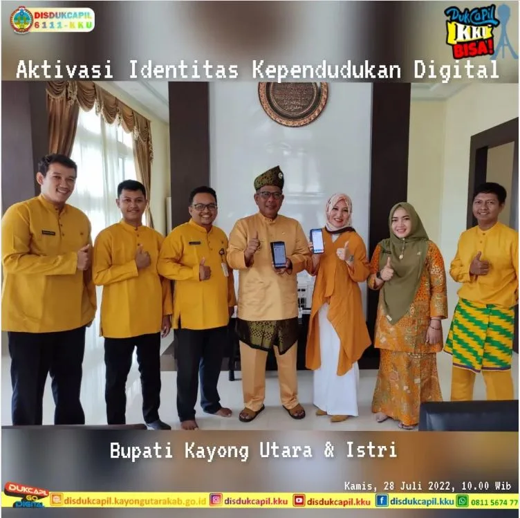 Aktivasi Identitas Kependudukan Digital bersama Bupati Kayong Utara