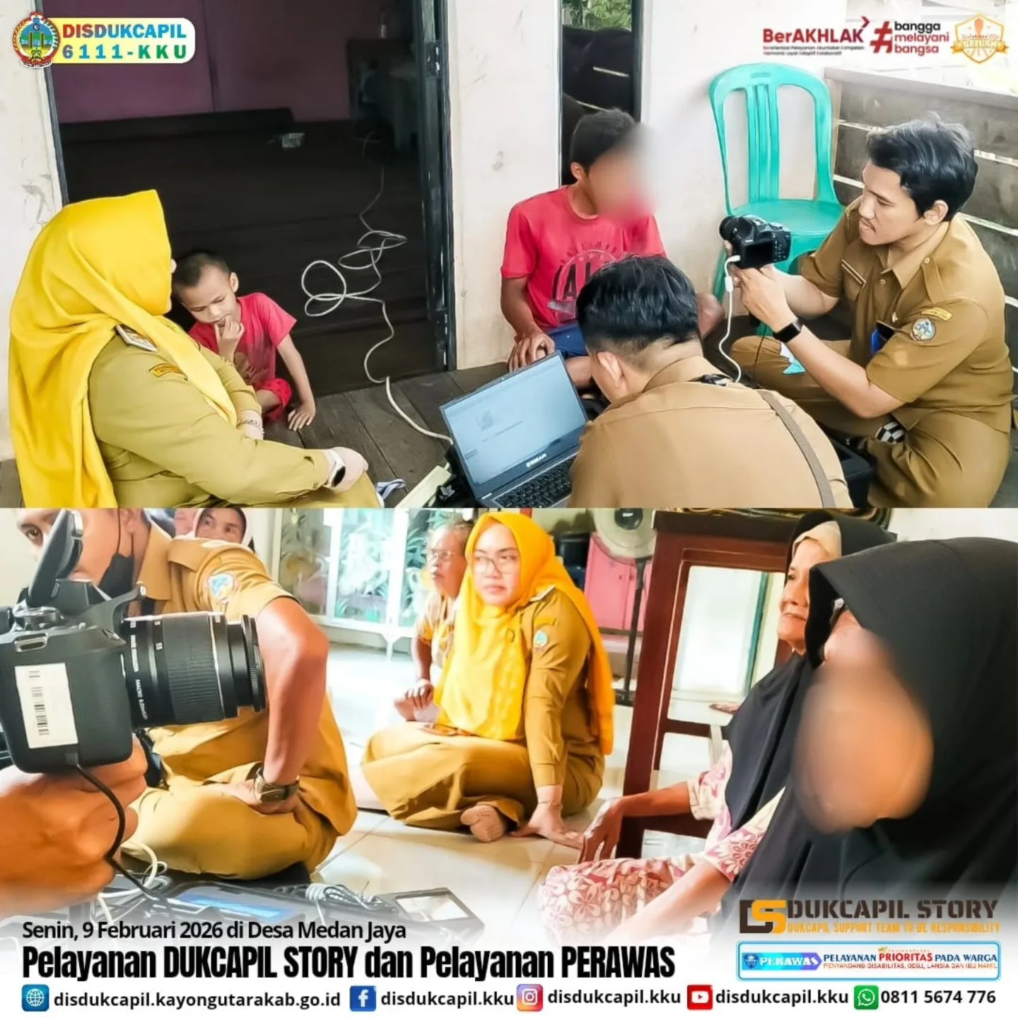 DUKCAPIL STORY dan PERAWAS Hadir di Desa Medan Jaya: Dukcapil Kayong Utara Wujudkan Pelayanan Administrasi Kependudukan yang Humanis dan Inklusif