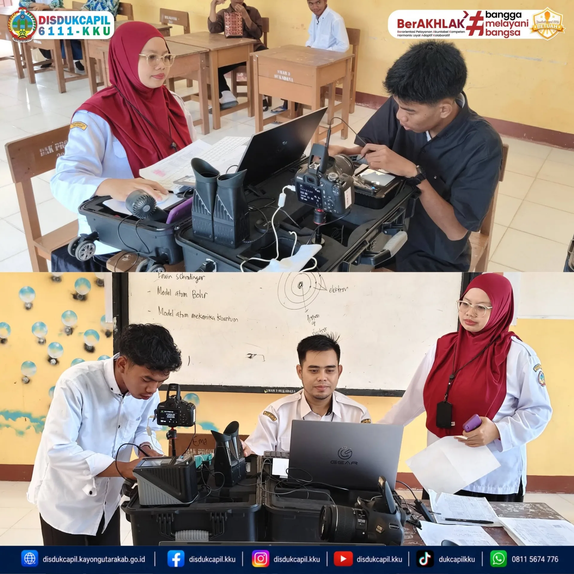Empat Sekolah dalam Sepekan, Disdukcapil Rekam KTP-el Siswa SMA Negeri 3 Sukadana