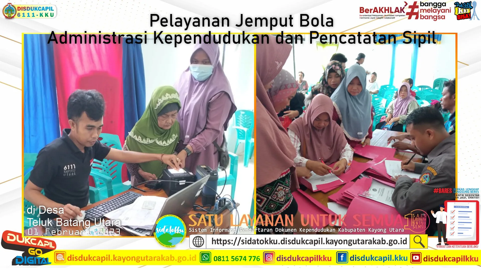 Pelayanan Jemput Bola Adminduk Desa Teluk Batang Utara