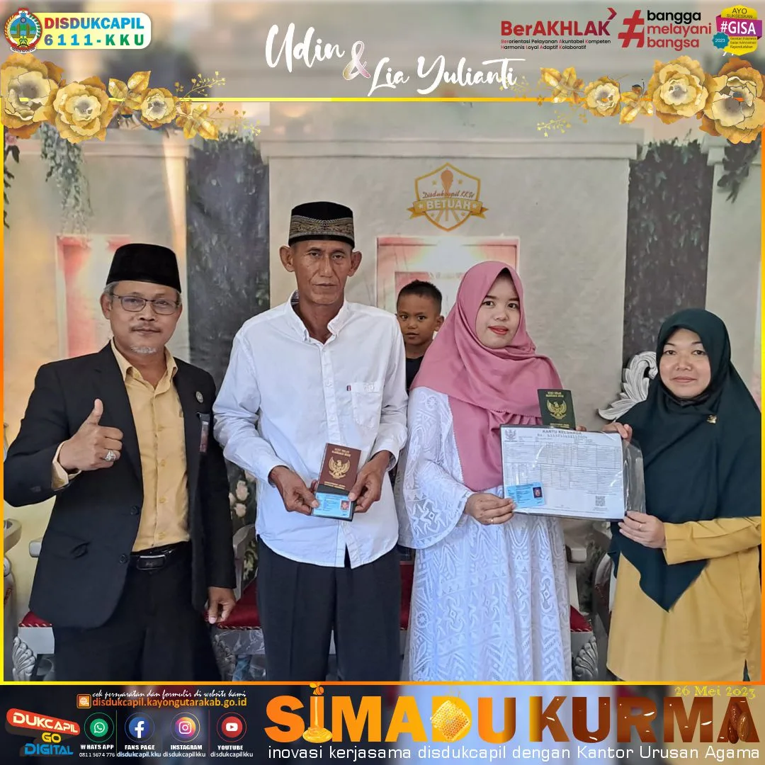 SIMADU KURMA, Inovasi Kerjasama Disdukcapil KKU dengan Kantor Urusan Agama