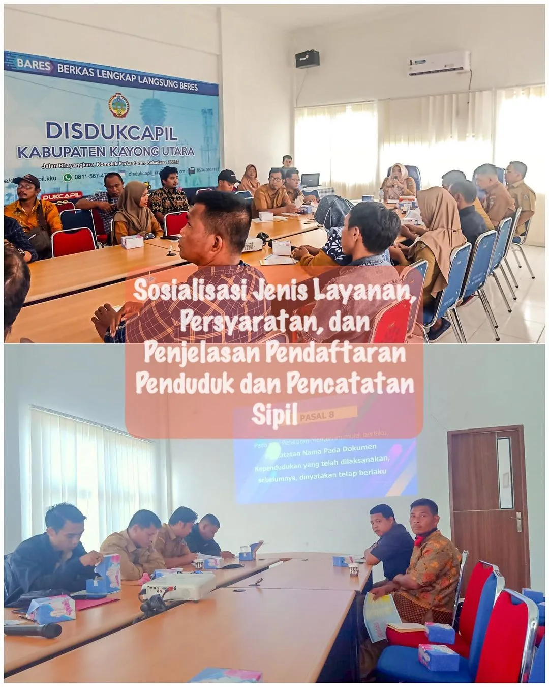 Sosialisasi Jenis Layanan, Persyaratan Penjelasan Pendaftaran Penduduk dan Pencatatan Sipil