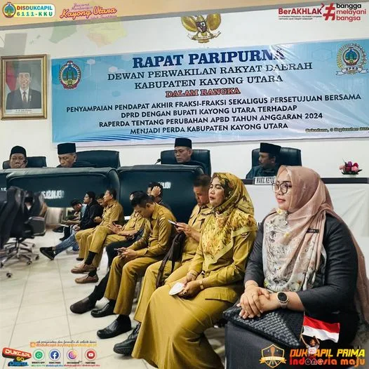 Rapat Paripurna bersama DPRD Kabupaten Kayong Utara terhadap Raperda tentang Perubahan APBD Tahun 2024