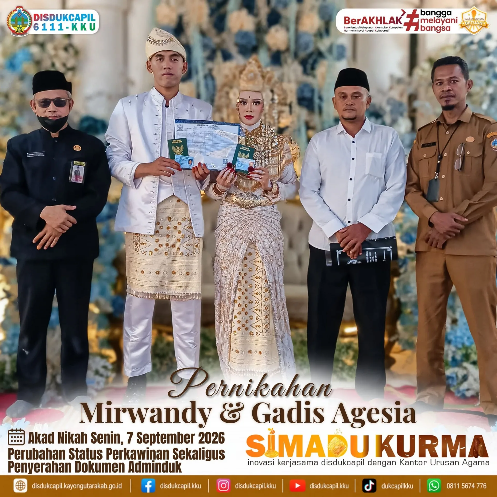 SIMADU KURMA Dekatkan Layanan Perubahan Status Perkawinan bagi Mirwandy dan Gadis Agesia