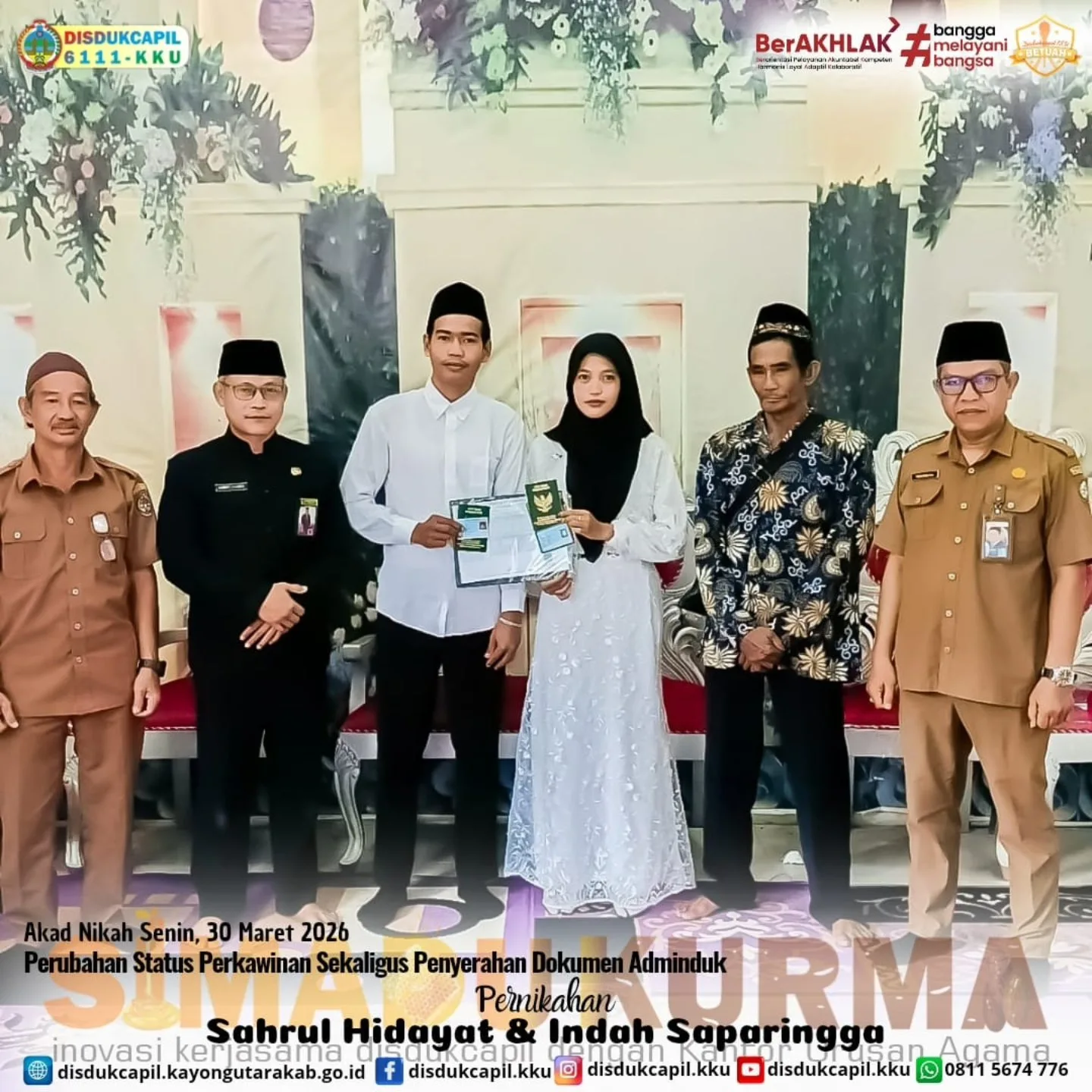 Nikah Sah, Data Pun Harus Sah: Disdukcapil Kayong Utara Jemput Bola Perbarui Adminduk Sahrul & Indah