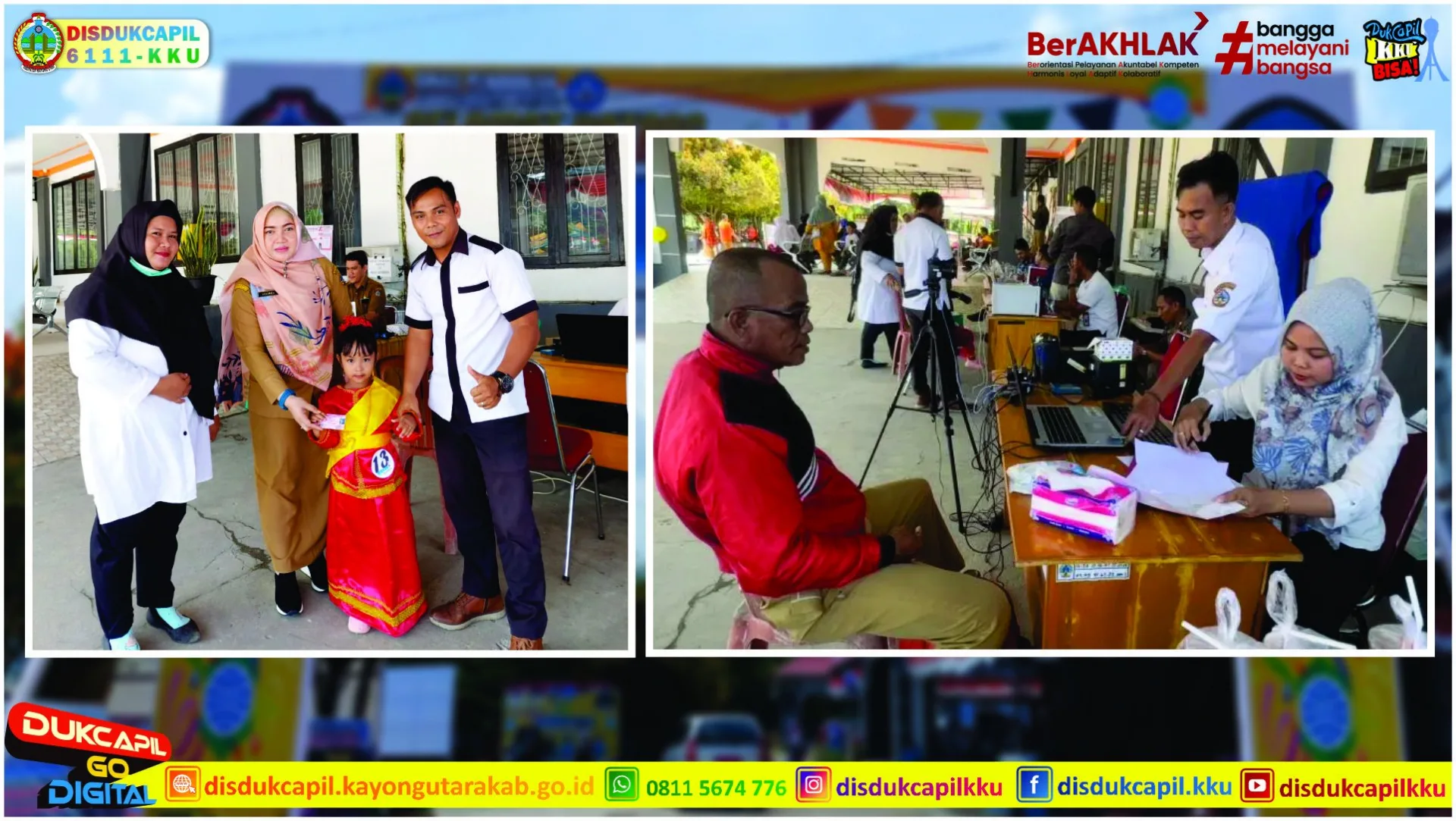Meriahkan Gebyar Pendidikan, Disdukcapil KKU Buka Stand Pelayanan Adminduk
