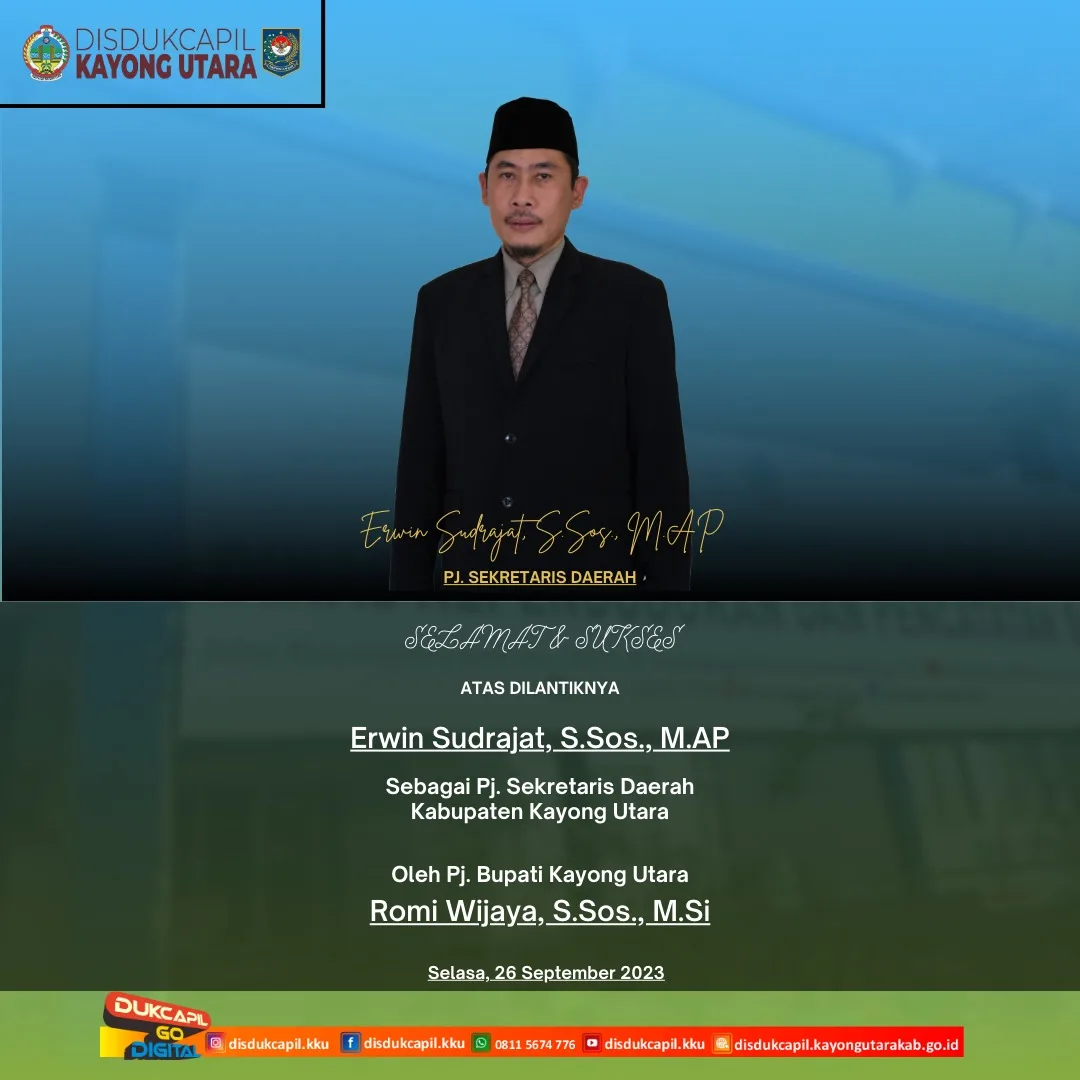 Ucapan Selamat atas Dilantiknya Pj. Sekretaris Daerah Kayong Utara
