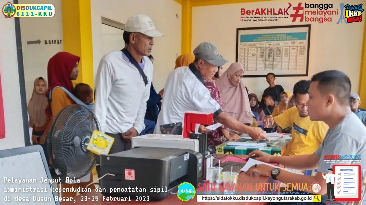 Pelayanan Jemput Bola Adminduk Desa Dusun Besar