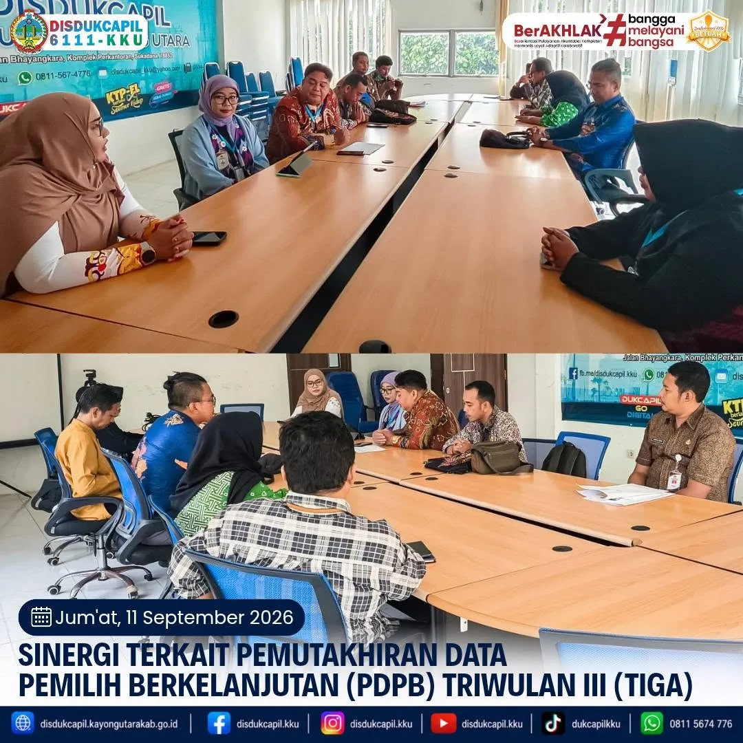 Sinergi Disdukcapil dan KPU Kayong Utara Perkuat Pemutakhiran Data Pemilih Berkelanjutan Triwulan III 2026
