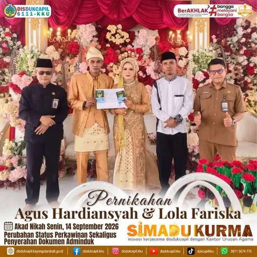 SIMADU KURMA Berikan Kemudahan Pemutakhiran Dokumen Adminduk bagi Agus Hardiansyah dan Lola Fariska