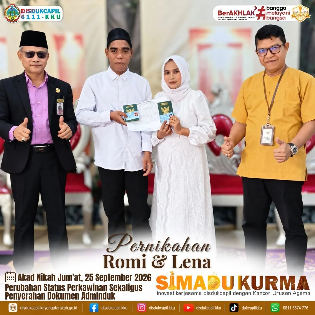 SIMADU KURMA Mudahkan Pembaruan Dokumen Adminduk Pasangan Romi dan Lena