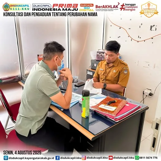 Disdukcapil Kayong Utara Terima Pengaduan Perubahan Nama, Petugas Layani Masyarakat Secara Humanis dan Profesional