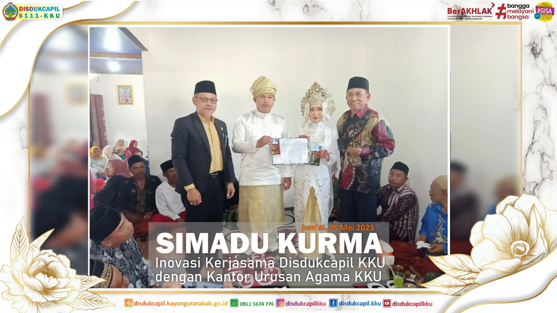 SIMADU KURMA, Inovasi Kerjasama Disdukcapil KKU dengan Kantor Urusan Agama