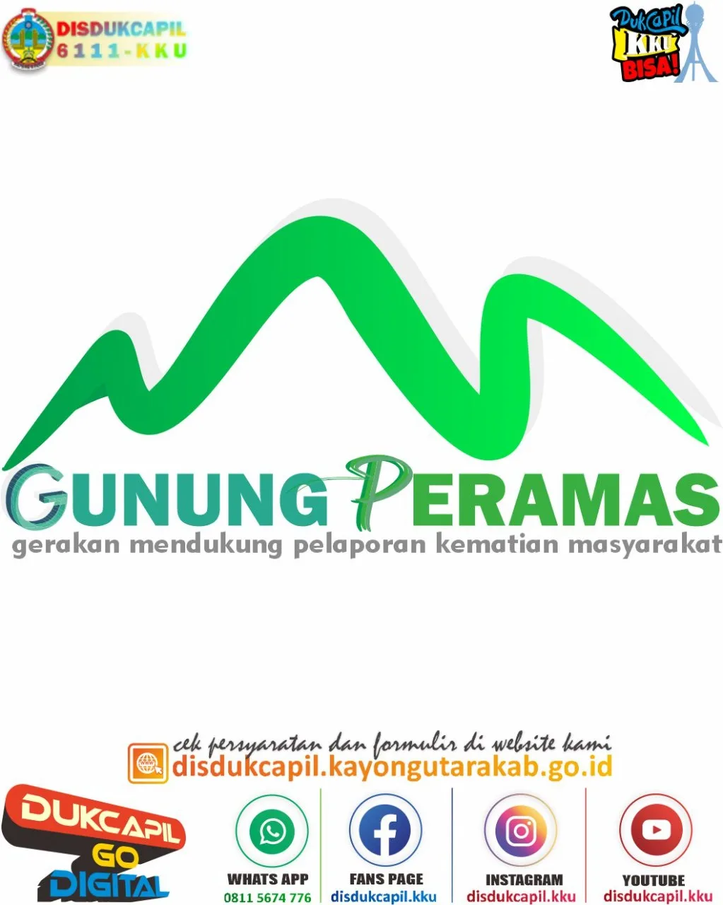 Disdukcapil KKU menerapkan Inovasi "Gunung Peramas" (Gerakan Mendukung Pelaporan Kematian Masyarakat)