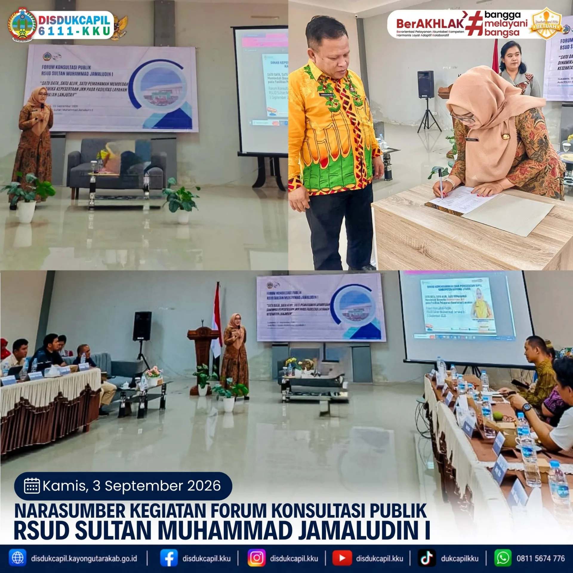 Disdukcapil Kayong Utara Dorong Integrasi Data Kependudukan dalam Forum Konsultasi Publik RSUD Sultan Muhammad Jamaludin I