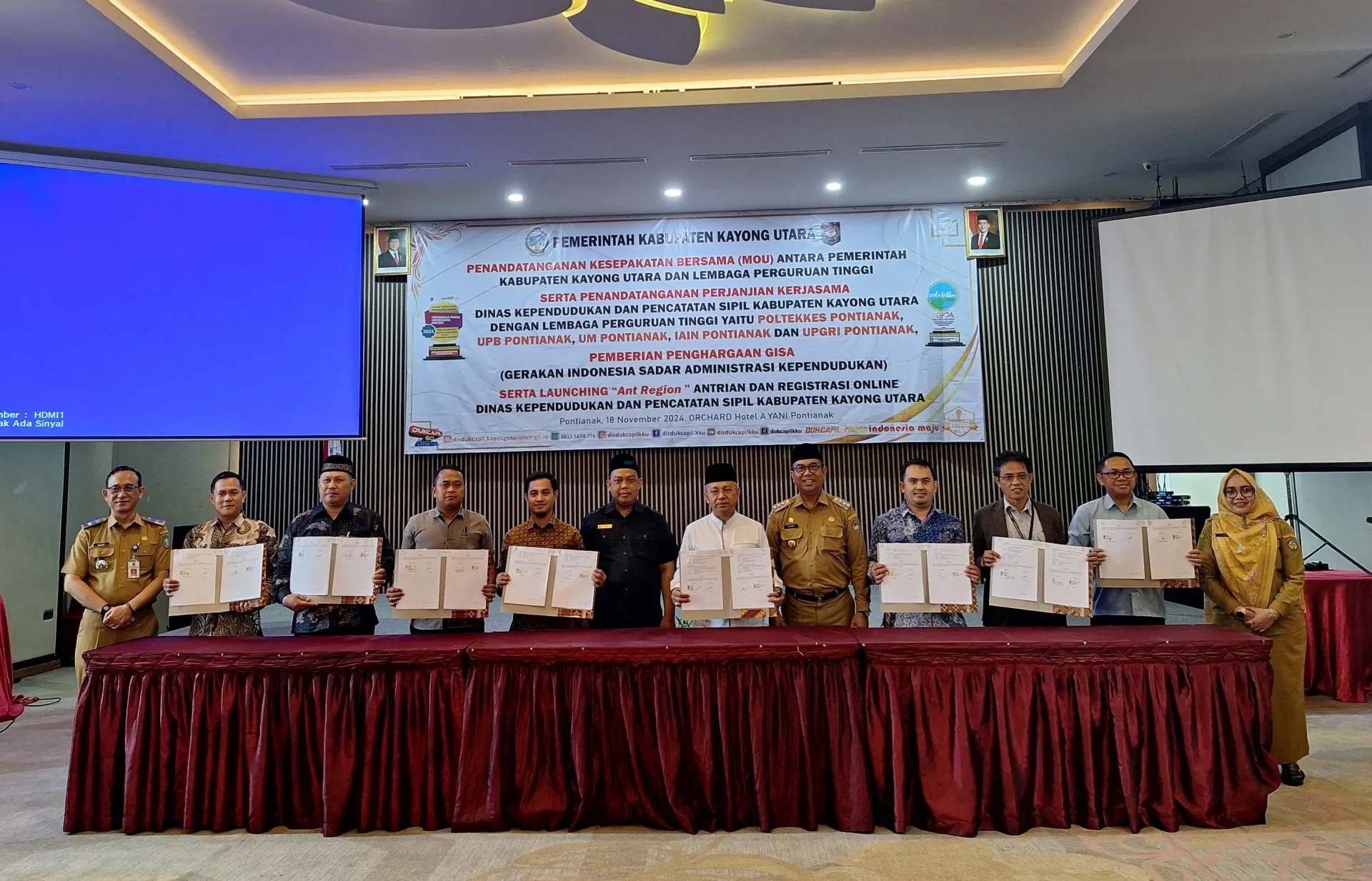 Disdukcapil Kayong Utara Kerja Sama dengan Lima Perguruan Tinggi yang ada di Pontianak