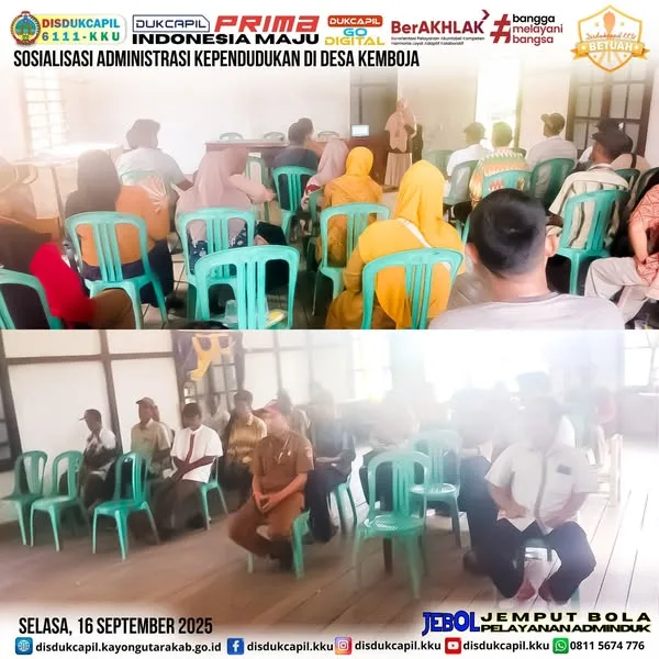 Dinas Dukcapil Kayong Utara Gelar Sosialisasi Administrasi Kependudukan di Desa Kemboja