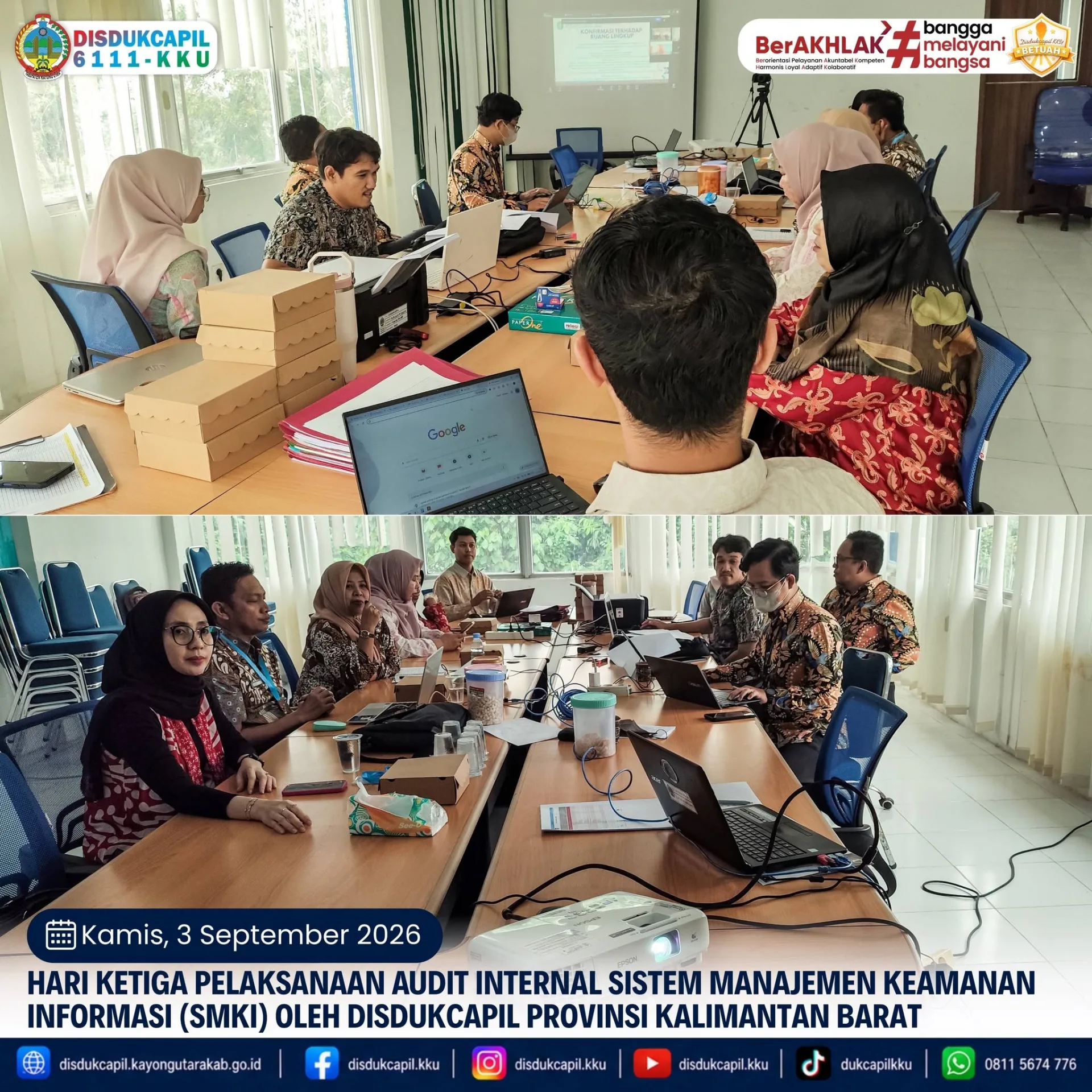 Audit Internal SMKI Hari Ketiga, Disdukcapil Kayong Utara Perkuat Keamanan Data dan Layanan Administrasi Kependudukan
