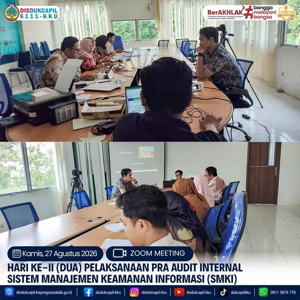 Hari Kedua Pra-Audit Internal SMKI, Disdukcapil Kayong Utara Perdalam Evaluasi Keamanan Data Kependudukan