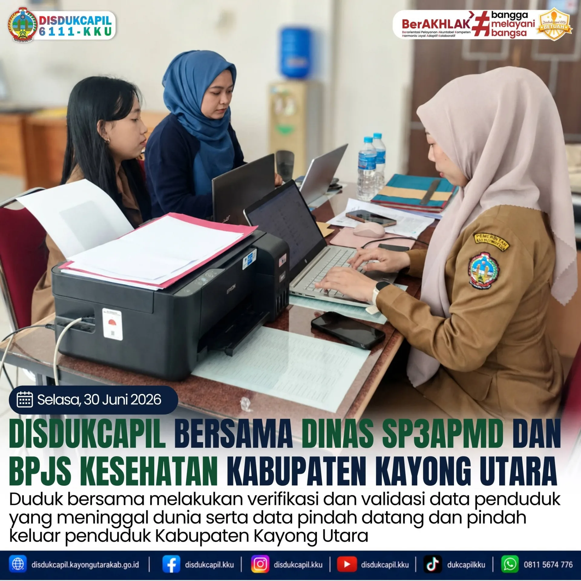 Tiga Instansi Duduk Bersama, Data Kependudukan Kayong Utara Diverifikasi agar Jaminan Sosial Tepat Sasaran