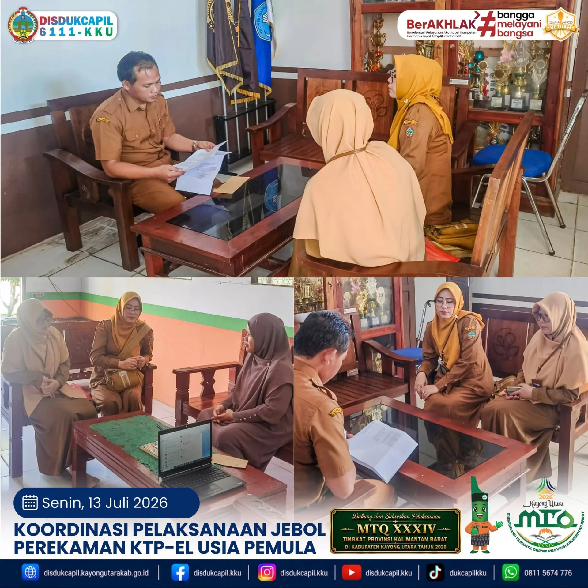 Sebelum Rekam Massal, Disdukcapil Koordinasi Dulu ke SMA Negeri 2 Sukadana Persiapkan Jebol KTP-el Usia Pemula