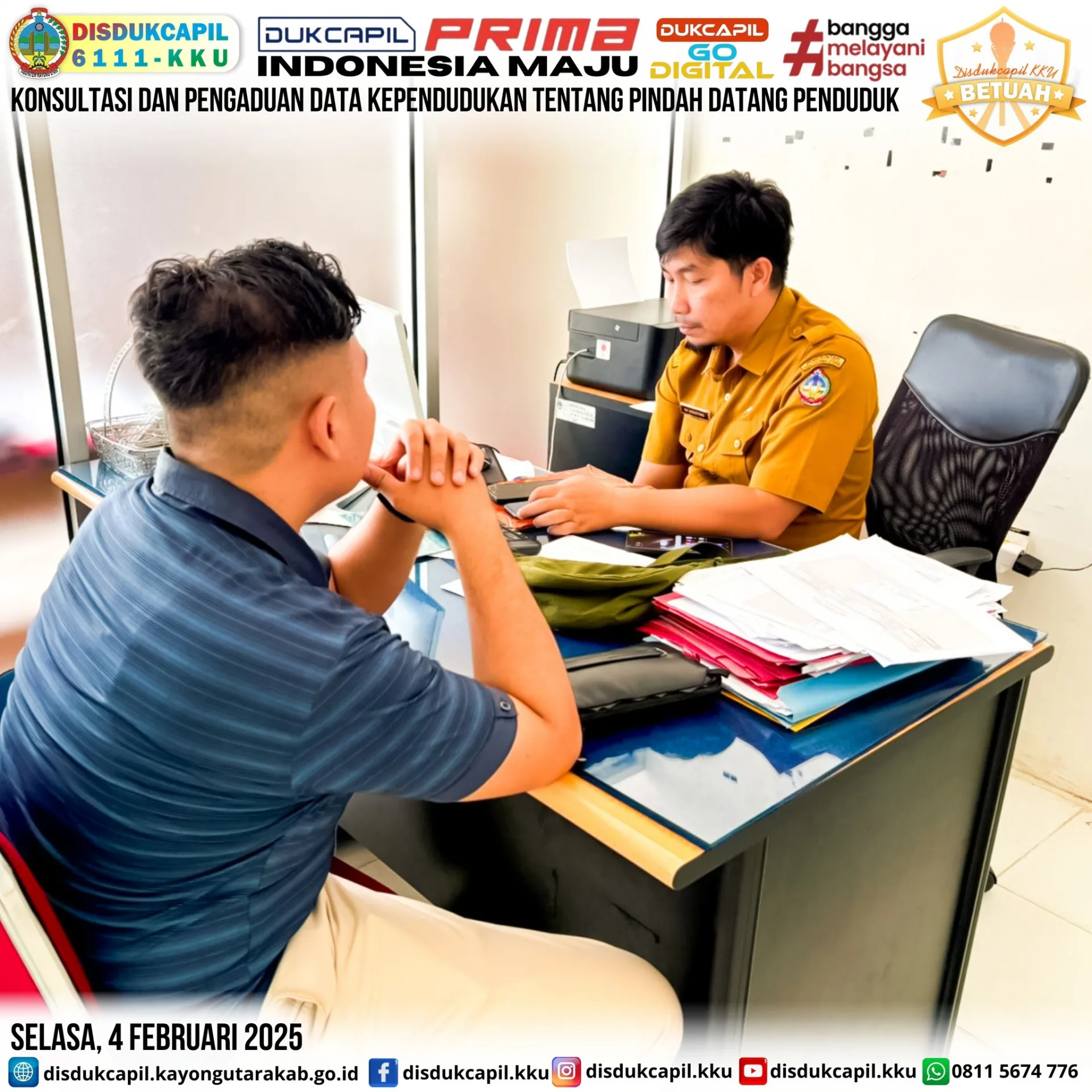 Konsultasi dan Pengaduan Permasalahan Pindah Datang Data Kependudukan edisi 4 Februari 2025