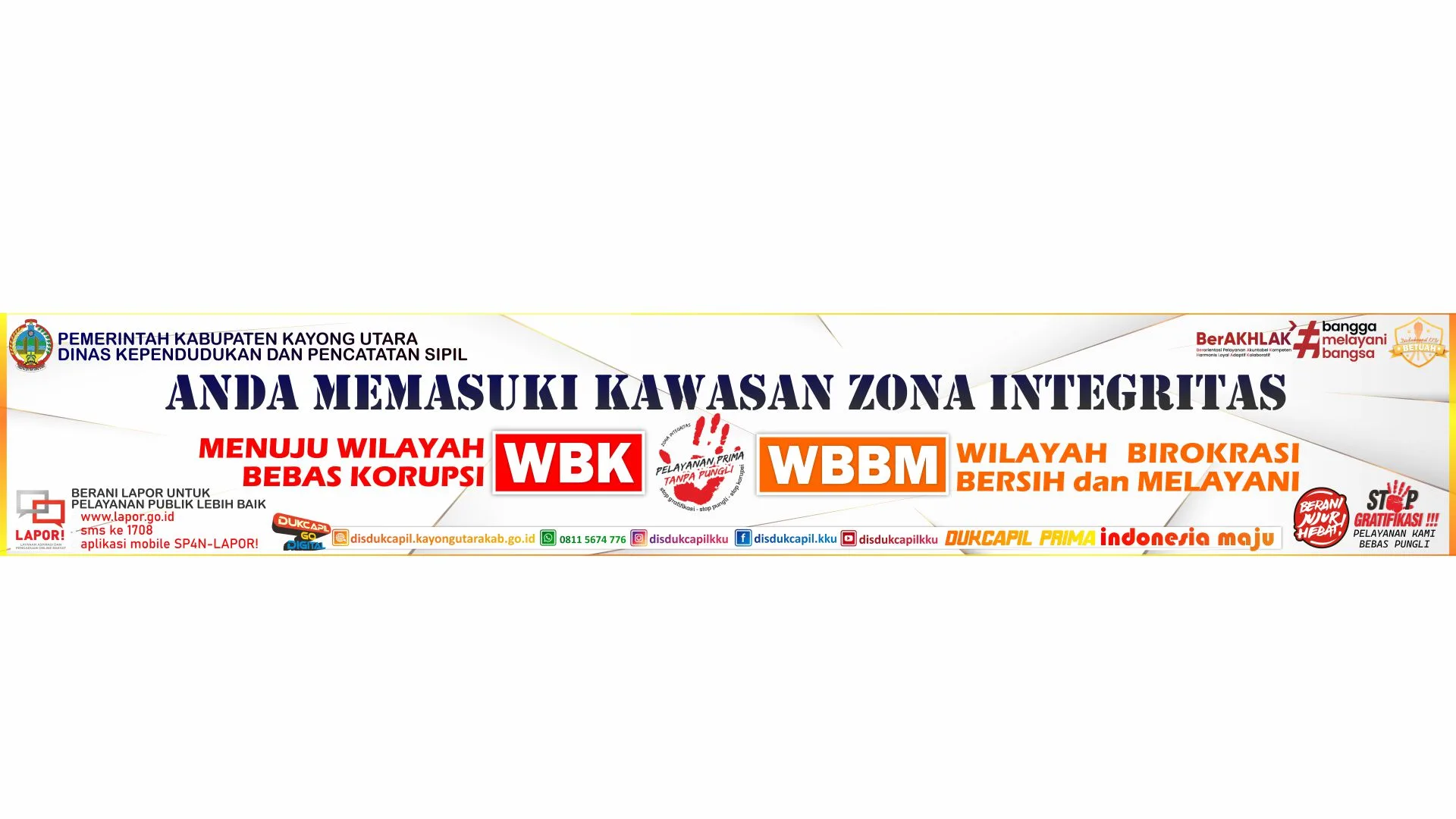 Zona Integritas Dinas Kependudukan dan Pencatatan Sipil Kabupaten Kayong Utara