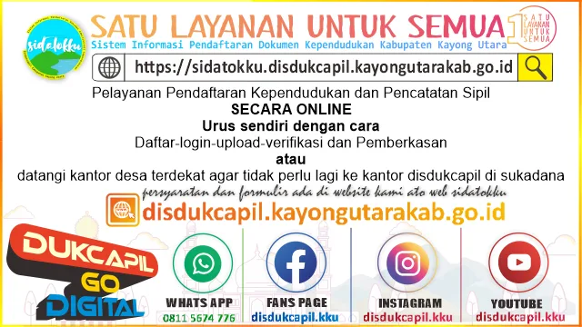 Banner Informasi Dukcapil Go Digital